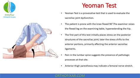 ischial compression test|Yeoman's Test .